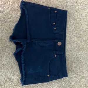 Forever 21 navy blue short shorts in size teen 27
